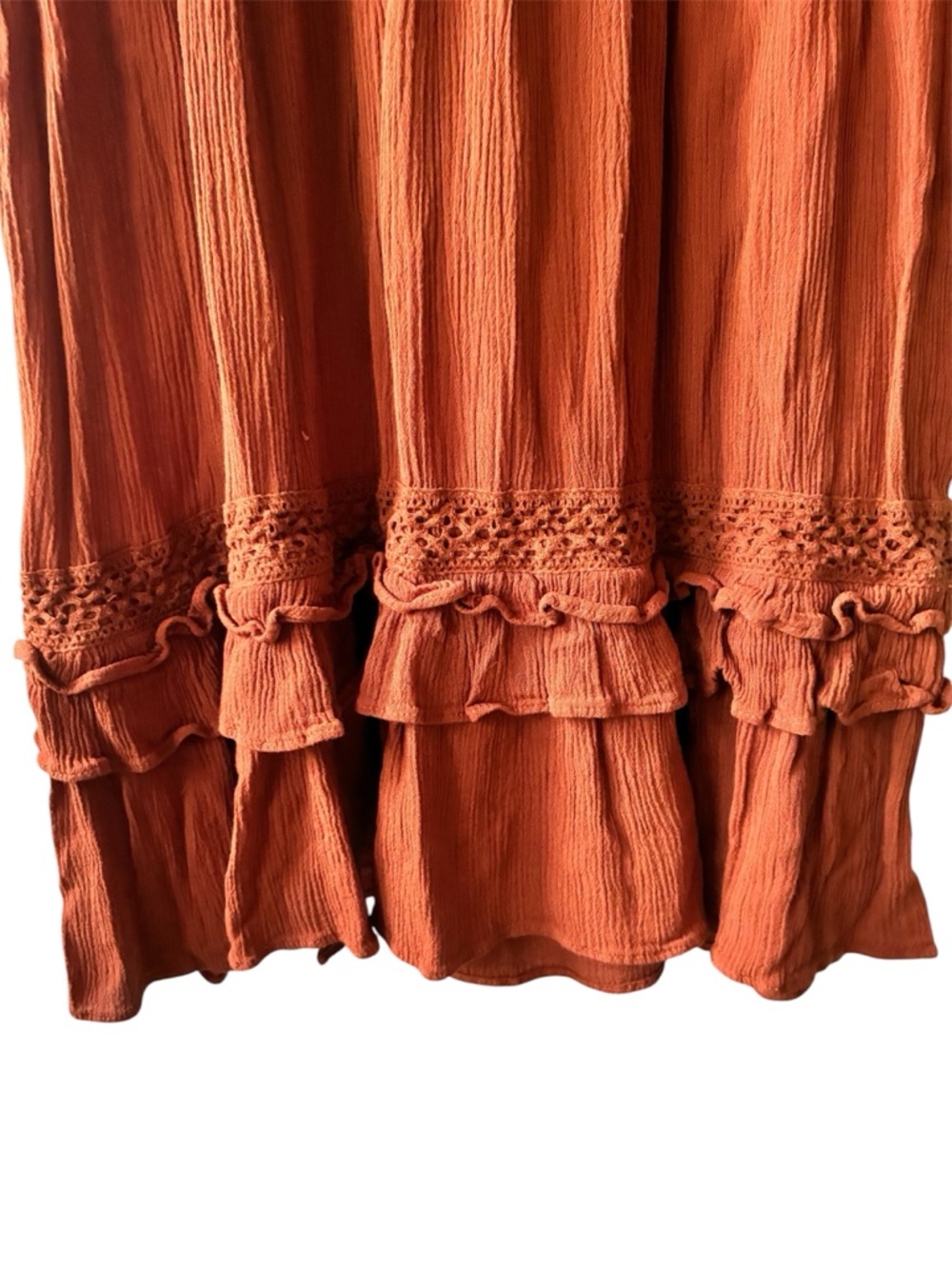 Knox Rose Rust Long-Sleeve Boho Maxi Dress - Picture 4 of 6